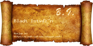 Bladt István névjegykártya